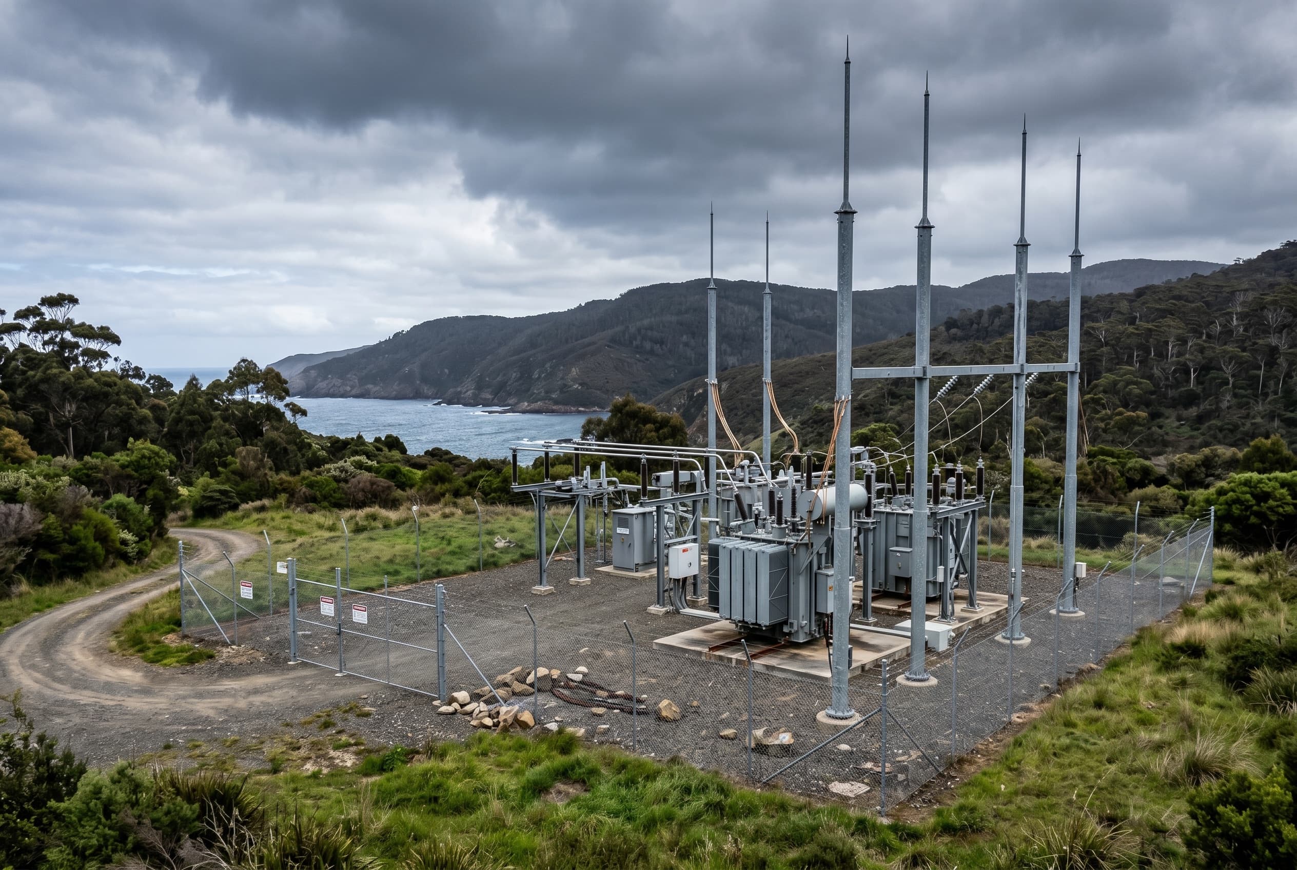 TasWater — Selfs Point Substation, Lighting Protection & Arc-Flash